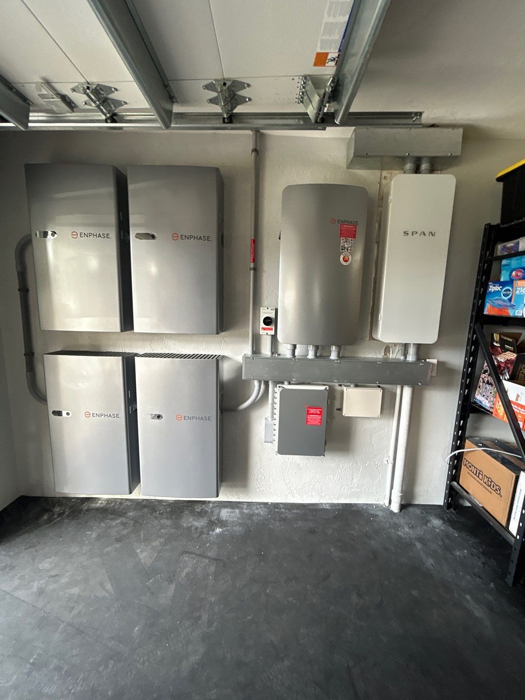 Home energy storage and control system installation.